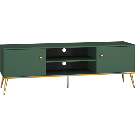 Meuble TV 2 portes 160 cm Thalia Vert