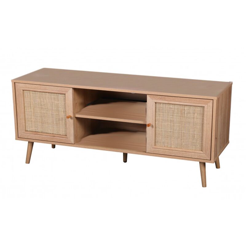 Meuble tv Bali Avec 2 Portes Beige Atmosphera