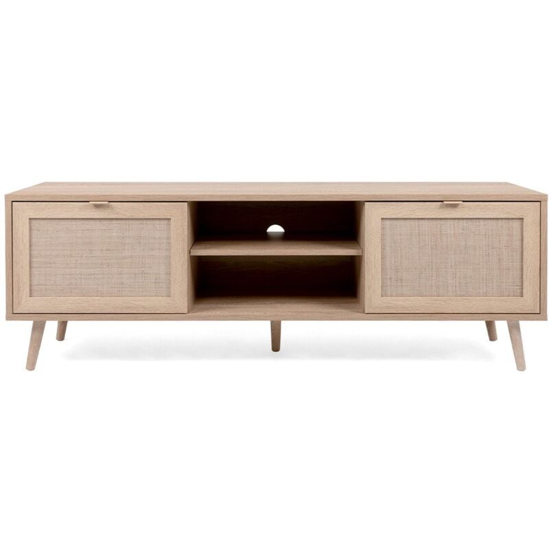 Les Tendances - calicosy - Meuble tv 2 portes L150 cm - Impression Rotin - bali