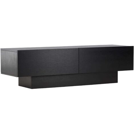 Meuble TV 2 portes Cuenta Noir