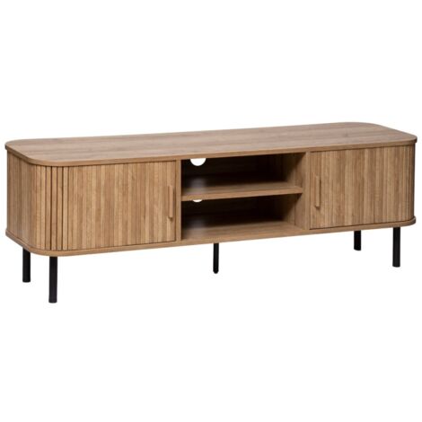 Meuble TV 2 portes effet bois