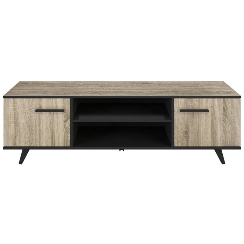 Calicosy - Meuble tv 2 Portes et 2 Niches L151,4 cm - Wayne