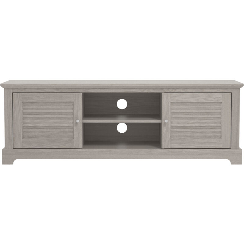 Meuble tv 2 Portes Galano Milan, 150cm w x 39.8cm d x 50.4cm h, Style Moderne, Couleur Chêne gris chaud