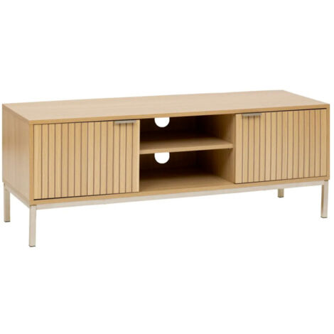 Meuble TV 2 Portes "Tasso" 120cm Naturel