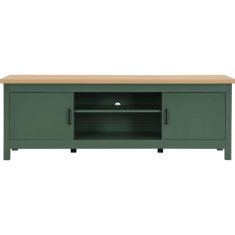 Meuble TV 2 portes vert 160 cm - Sana