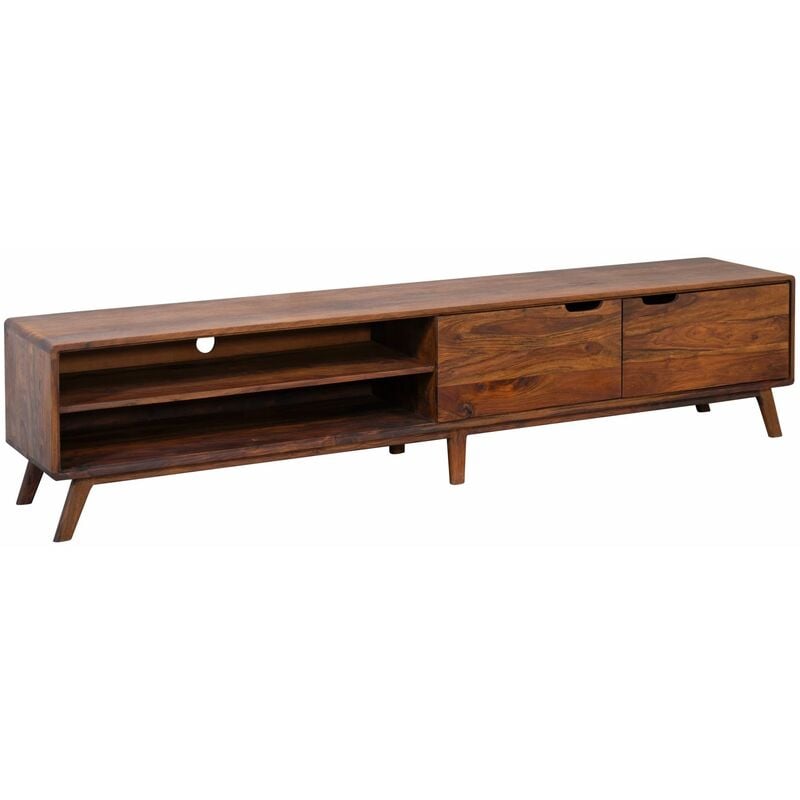 Massivmoebel24.de - Meuble TV 220x40 Palissandre laqué Noisette MALMÖ 2 #125 - brun