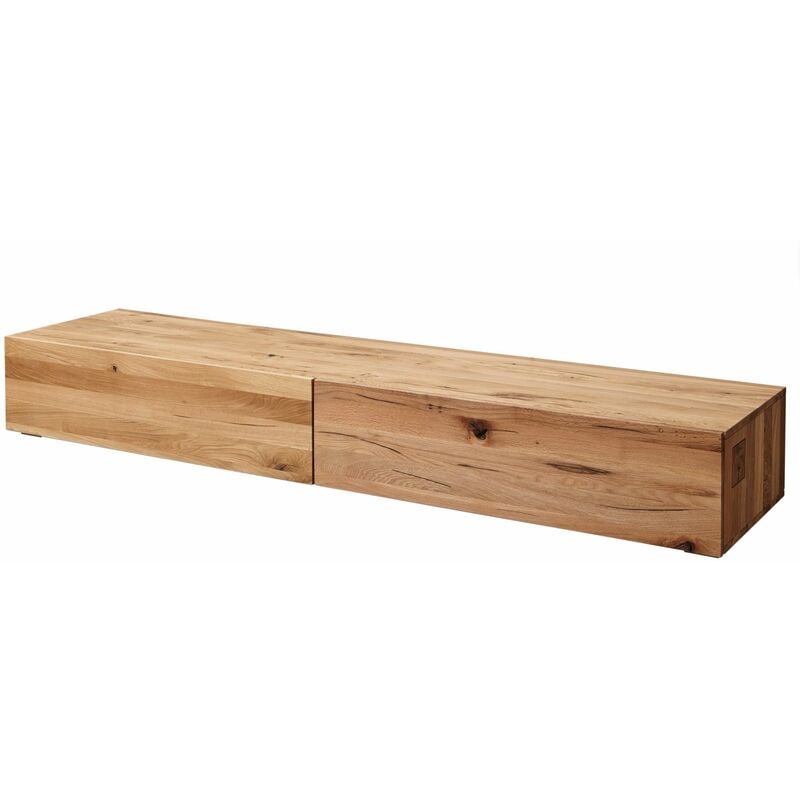 Massivmoebel24 - Meuble tv 220x52 Chênes sauvage et lombard huilé Bois naturel frankfurt 108