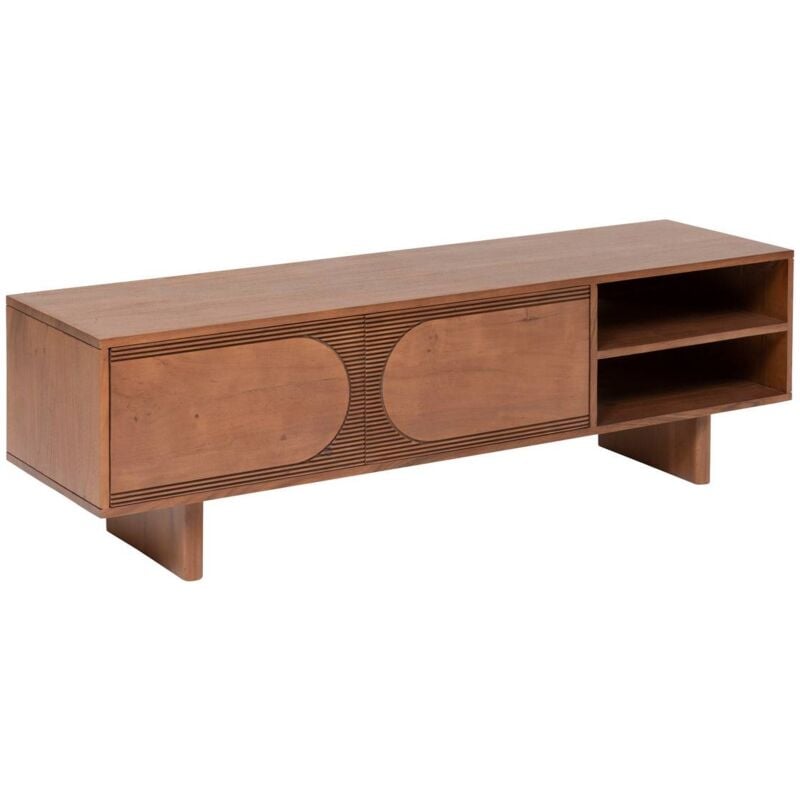 Meuble tv 2 portes Nanda marron 147x45,5x40cm Atmosphera créateur d'intérieur