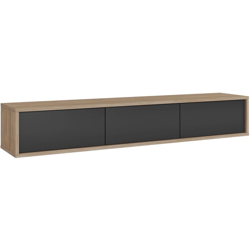 Petits-meubles - Meuble tv 3 portes 180 cm Idra Bois et Gris