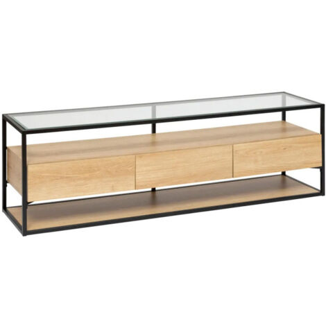 Meuble TV 3 Tiroirs "Aldéa" 160cm Naturel