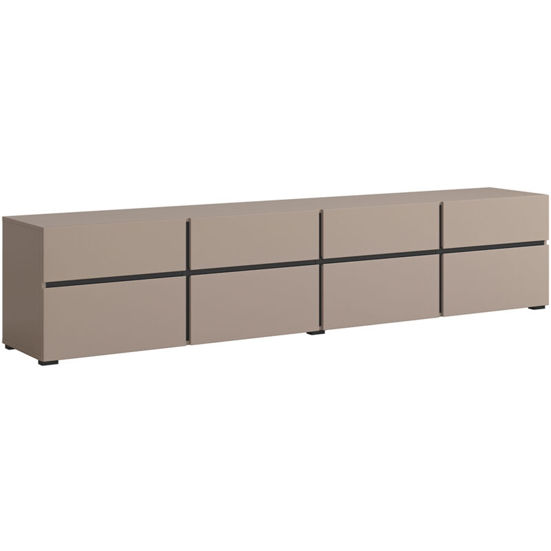 Petits-meubles - Meuble tv 4 portes 225 cm Lilia Taupe
