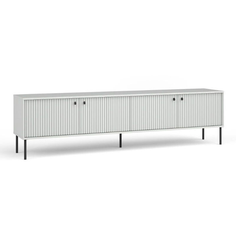 Meuble tv 4 Portes blanc mat Iris