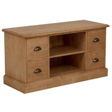 Meuble tv 4 tiroirs - Bois - Marron - Interior's