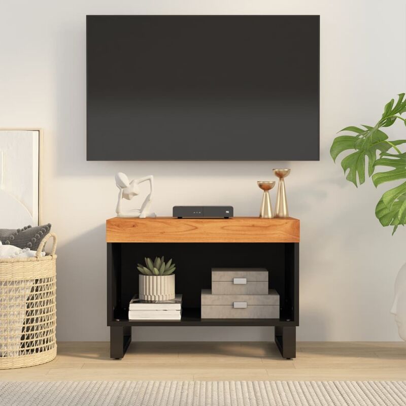 vidaXL Meuble TV 60x33x43,5 cm bois d'acacia massif