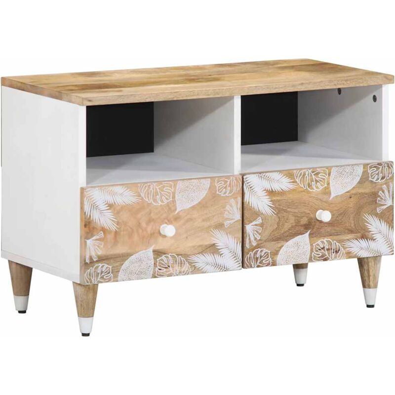 Vidaxl - Meuble tv 70x33,5x46 cm bois massif de manguier