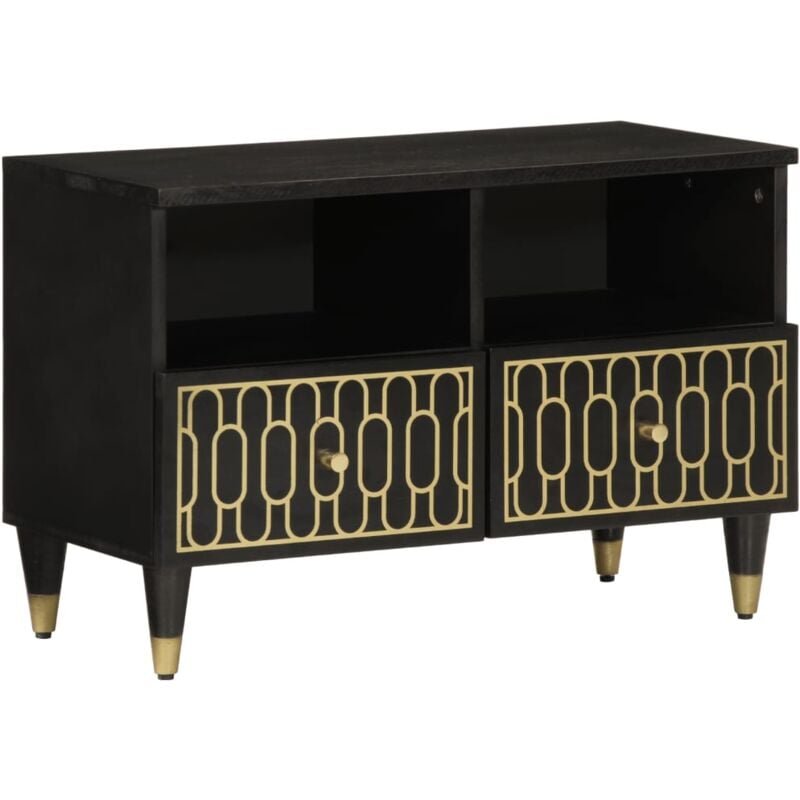 vidaXL Meuble TV 70x33x46 cm Bois massif de manguier