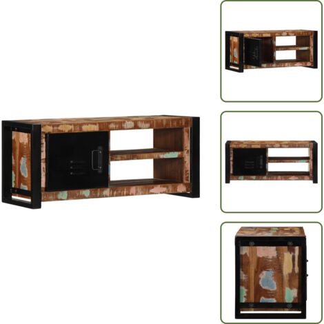 Meuble TV 80x30x35 cm bois massif de récupération - Meuble TV - Meubles TV - Banc Tv - Buffet Tv