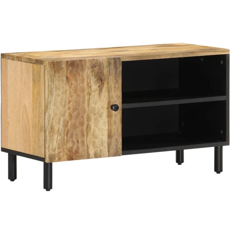 Meuble TV 80x31x46 cm bois massif de manguier vidaXL