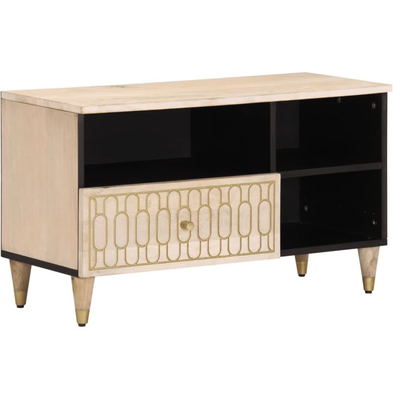 Vidaxl - Meuble tv 80x33x46 cm bois massif de manguier