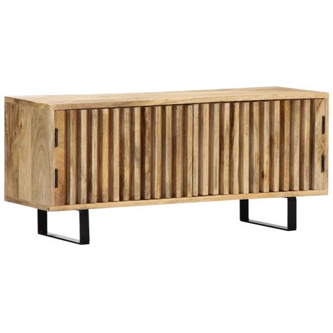Meuble TV，Banc TV 90 x 30 x 40 cm Bois de manguier massif vidaXL - Brun