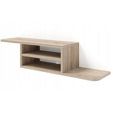 Meuble TV 90x20x22 cm Sonoma DELA meuble Hi-fi avec étagère
