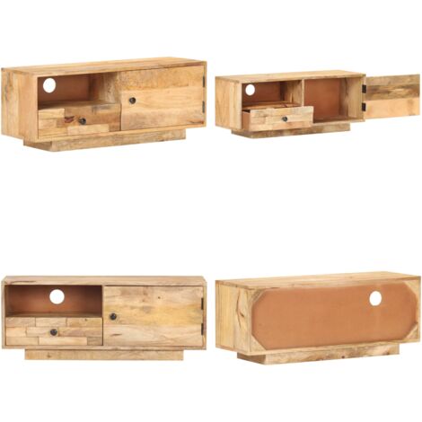 Meuble TV 90x30x35 cm Bois massif de manguier - Meubles Tv - Meuble Tv - Meuble En Bois - Meuble Design - Mobilier Salle Séjour - Home & Living
