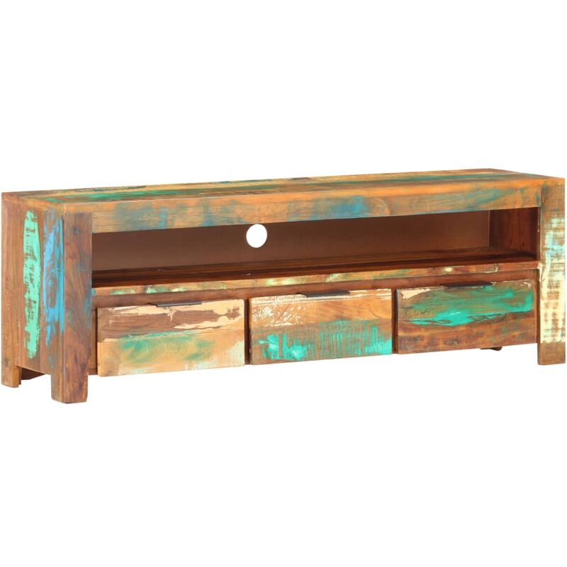 Vidaxl - Meuble tv 119x30x41 cm bois de récupération massif