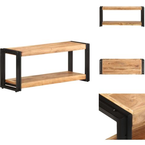 Meuble TV 90x30x40 cm Bois d'acacia solide - Meubles Tv - Meuble Tv - Meuble Televison - Meuble Design - Meuble Industriel