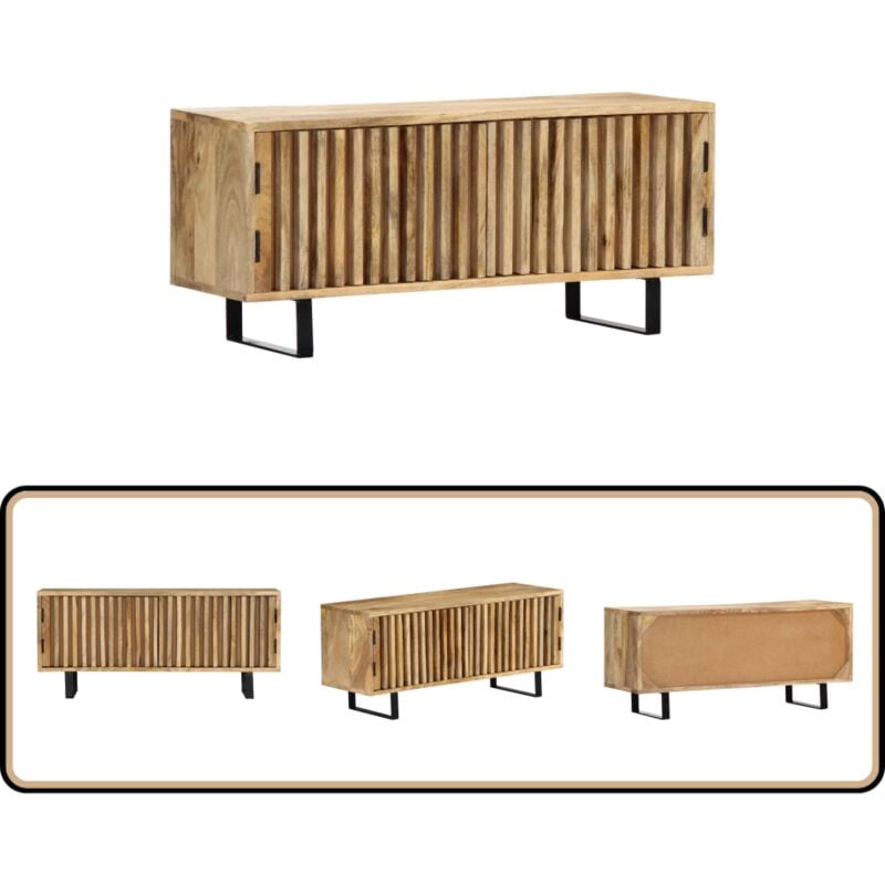 Vidaxl - Meuble tv 90x30x40 cm Bois de manguier massif - Meubles Tv - Meuble Tv - Buffet Bas - Rangement Media - Bois Massif