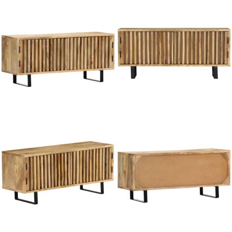Meuble TV 90x30x40 cm Bois de manguier massif - Meubles Tv - Meuble Tv - Buffet Bas - Rangement Media - Bois Massif - Home & Living