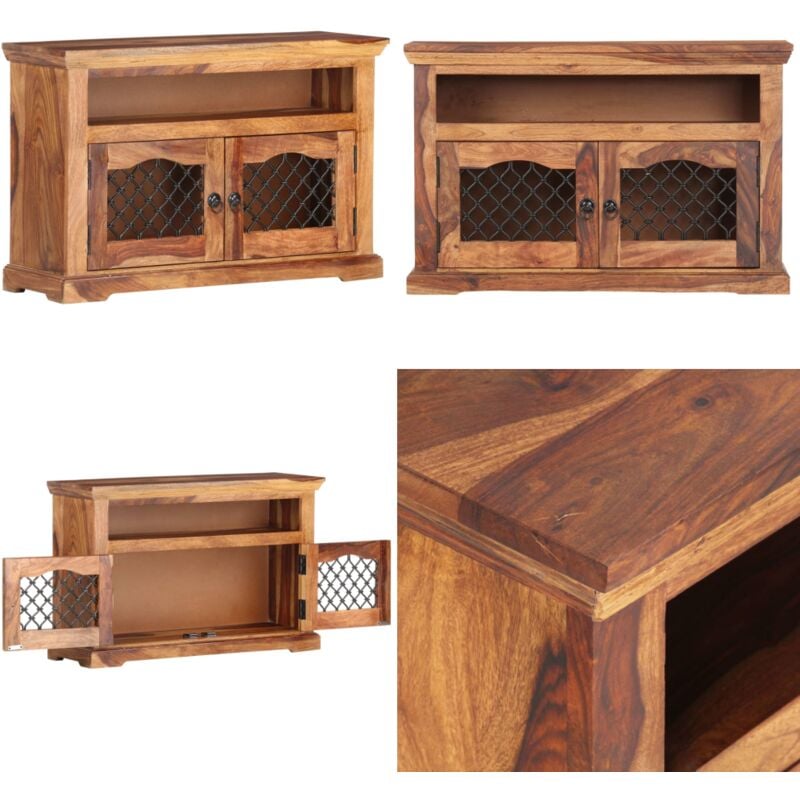 Vidaxl - Meuble tv 90x30x60 cm Bois solide - Meubles Tv - Meuble Tv - Meuble Rangement - Meuble Salon - Bureau Tv - Home & Living