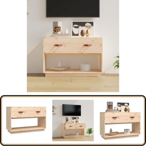 Meuble TV 90x40x60 cm Bois de pin massif - Meubles Tv - Meuble Tv - Support Tv - Unité Tv - Bois De Pin