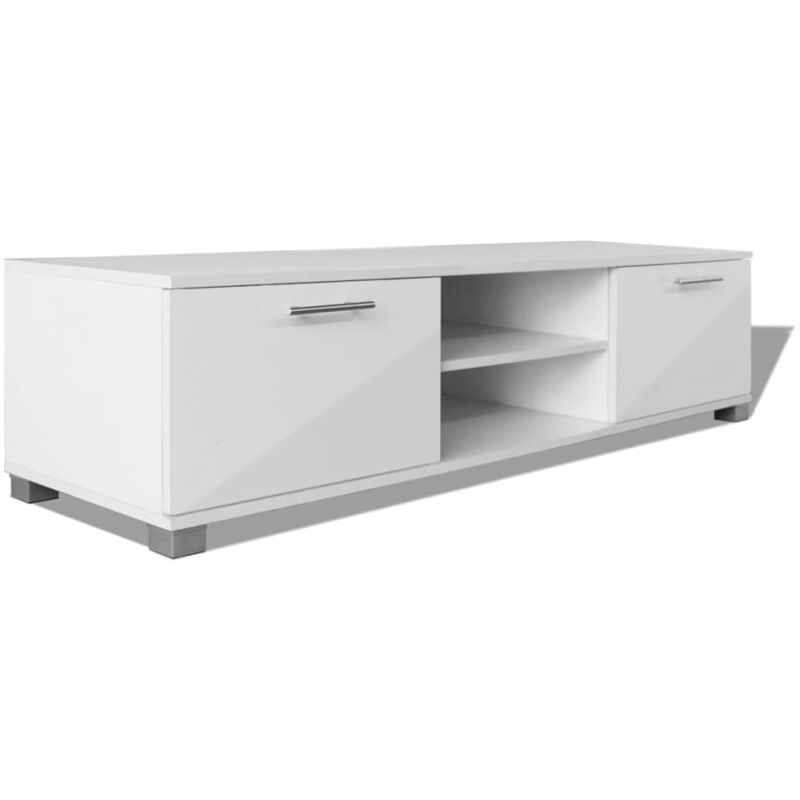 Vidaxl - Meuble TV Blanc Brillant 120x40,3x34,7 cm