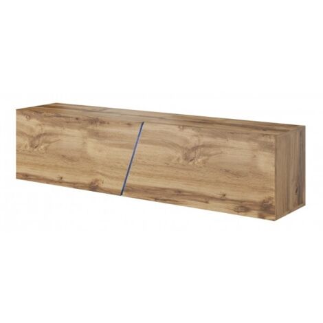 Meuble TV à suspendre SLANT 160 avec LED RGB 160x40x35 cm-http://maisondelatendance.com/img/co/1243.jpg-Chêne-160 --http://maisondelatendance.com/img/co/1243.jpg-