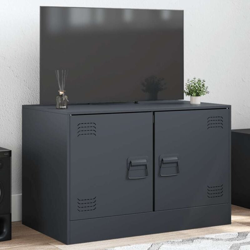 Vidaxl - Meuble tv anthracite 67x39x44 cm acier