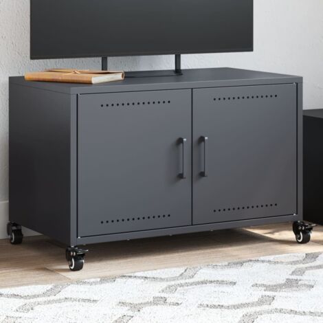 Meuble TV anthracite 68x39x43,5 cm acier vidaXL