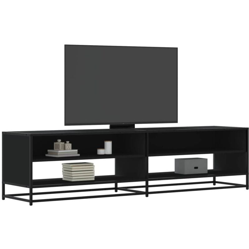 Vidaxl - Meuble tv noir 180,5x40x46 cm bois d'ingénierie