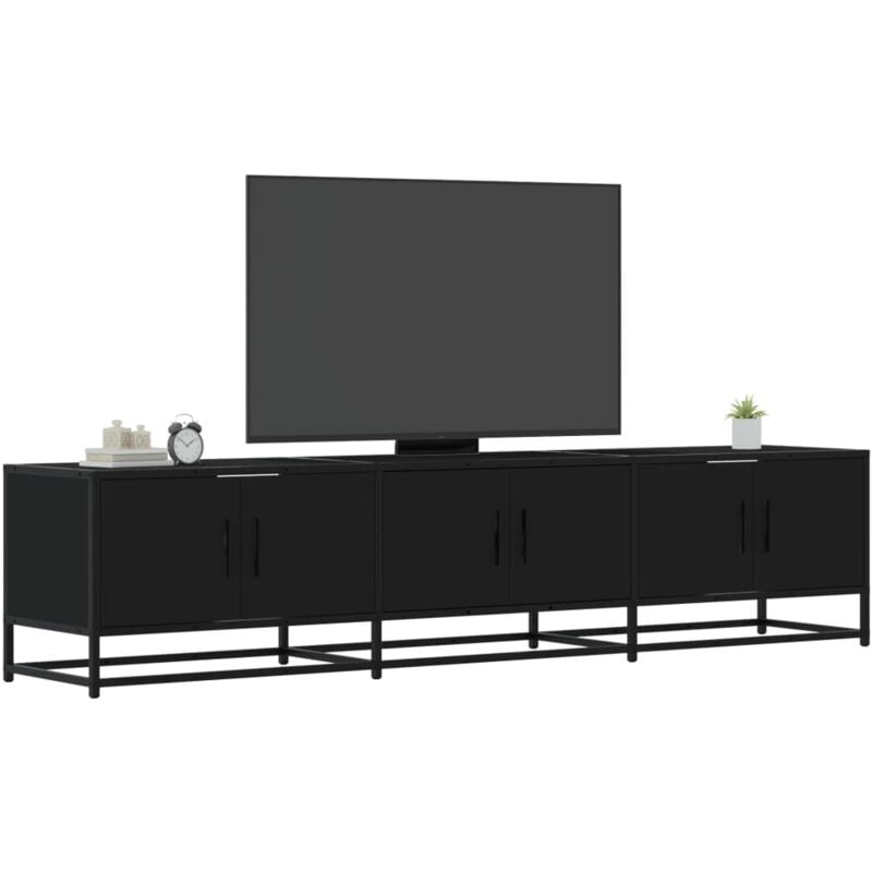 Vidaxl - Meuble tv noir 180x35x41 cm bois d'ingénierie