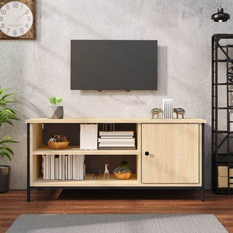 Meuble TV - Armoire de TV  Banc TV  pour Salon chêne sonoma 100x40x45 cm bois d'ingénierie -FR66276
