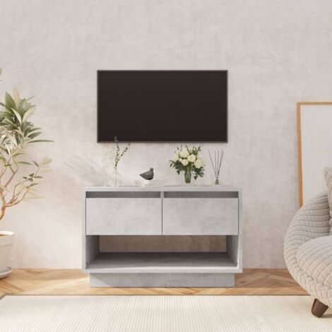Meuble TV - Armoire de TV  Banc TV  pour Salon Gris béton 70x41x44 cm Aggloméré -FR12507