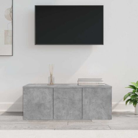 Meuble TV - Armoire de TV  Banc TV  pour Salon Gris béton 80x34x30 cm Aggloméré -FR94298