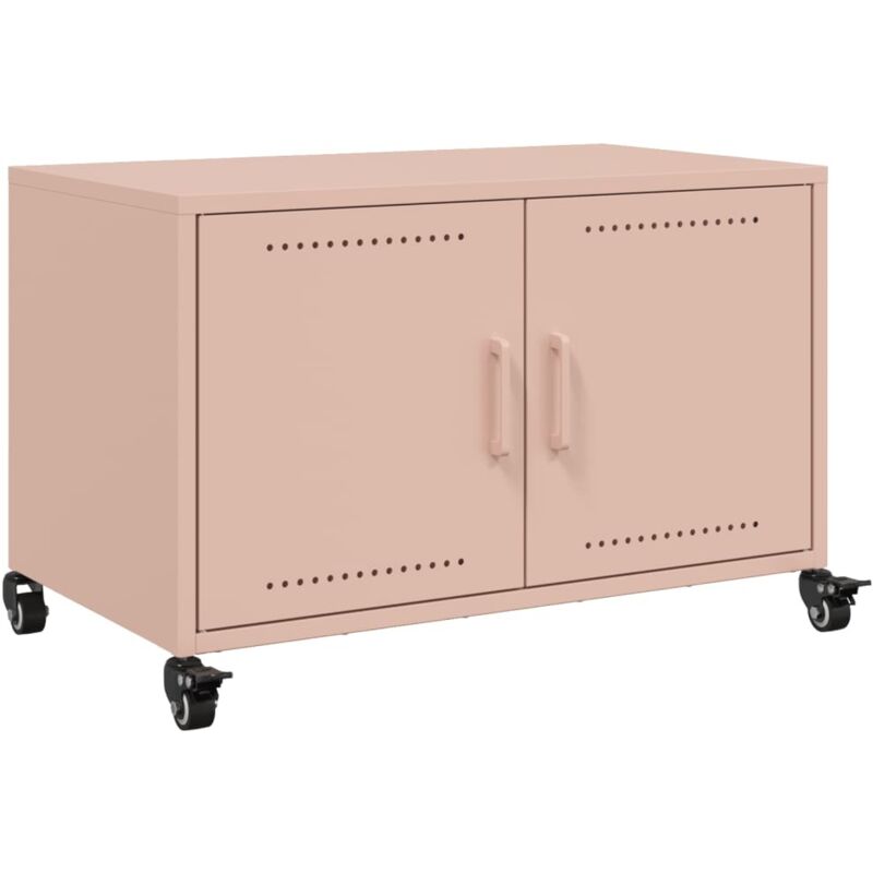 Meuble TV rose 68x39x43,5 cm acier vidaXL413023