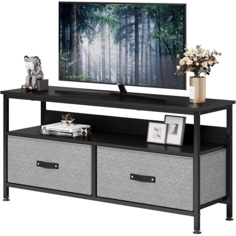 Meuble TV Armoire TV pour téléviseurs jusqu'à 50 pouces, buffet en bois,100 x 30 x 57CM-marron
