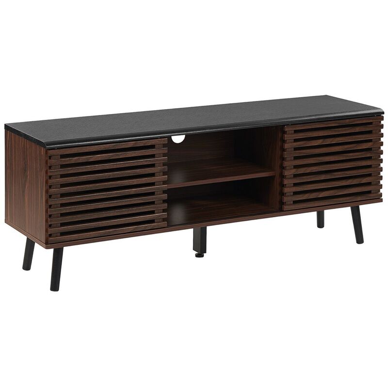 Meuble TV en bois foncé PERTH