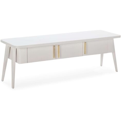 Meuble TV /Audio 150 x 50 x 51 cm Bois - Blanc