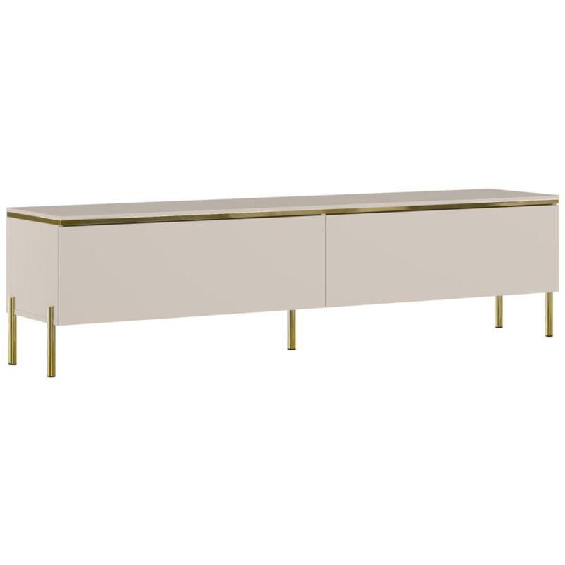 Pascal Morabito - Meuble tv avec 2 portes - Beige et doré - vukia de
