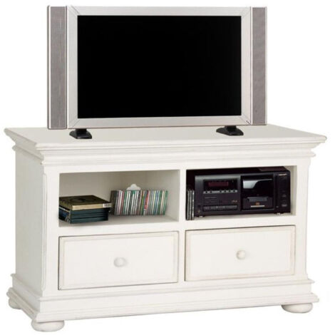 Meuble tv avec 2 rangements - MDF - Blanc - Interior's