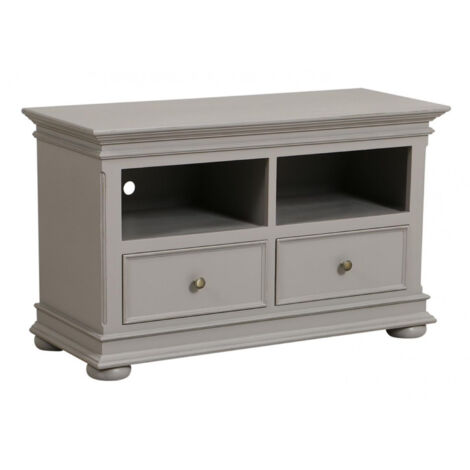 Meuble tv avec 2 rangements - MDF - Gris - Interior's
