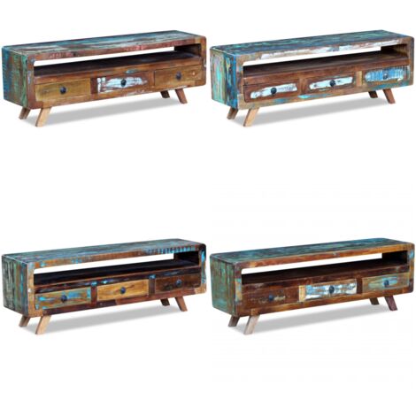 Meuble TV avec 3 tiroirs Bois de récupération massif - Meubles Tv - Meuble Tv Ancien - Meuble Tv Industriel - Meuble Tv Design - Meuble Tv Rustique - Home & Living