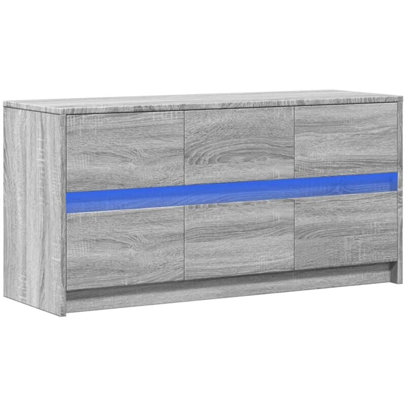 Vidaxl - Meuble tv avec led sonoma gris 100x34x50 cm bois d'ingénierie
